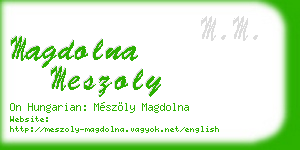 magdolna meszoly business card